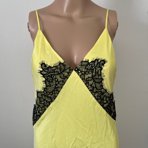 NWT Rag & Bone Yellow Logan Lace Midi Slip Dress Size 6 - Picture 6 of 11
